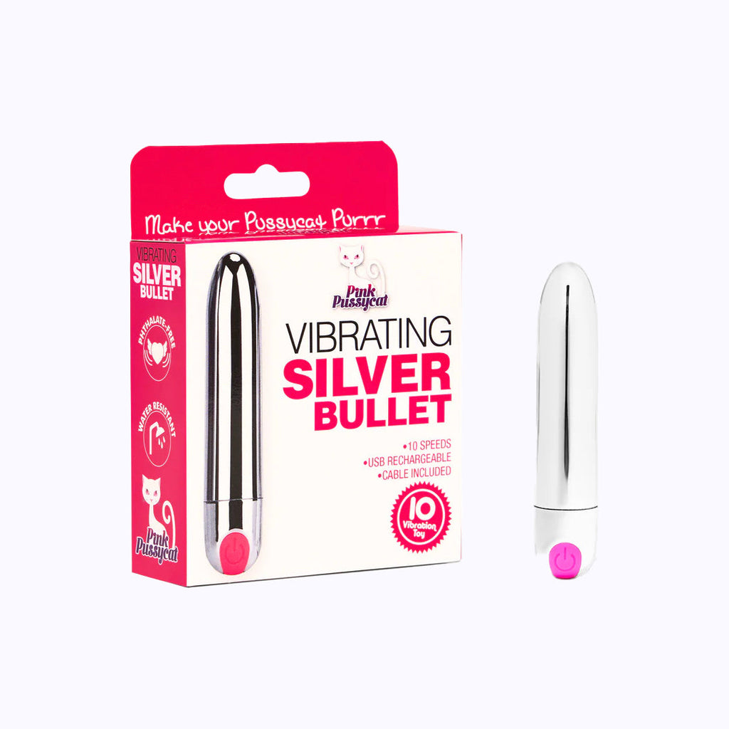 Silver Bullet Rechargeable Vibrator - Chrome